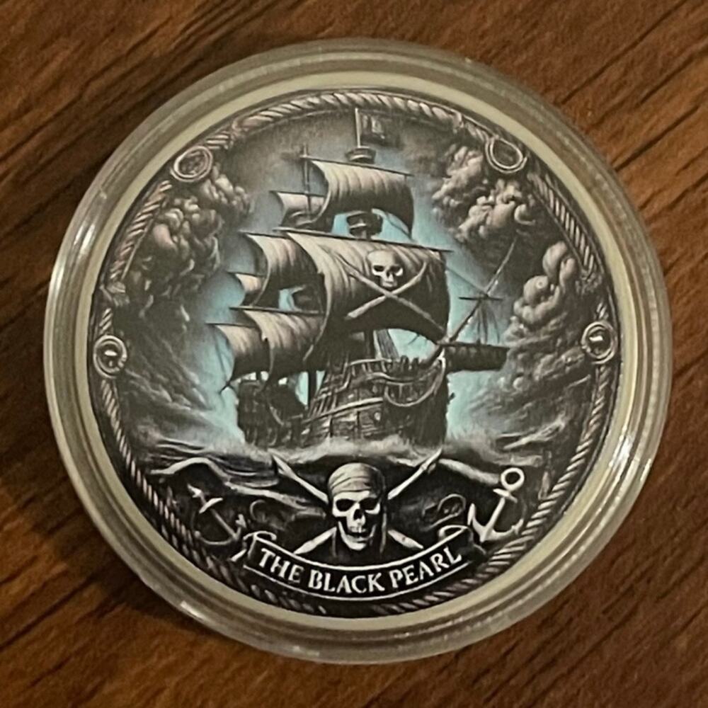 Captain Jack Sparrow’s Black Pearl Ship Commemorative Coin In Protective Case